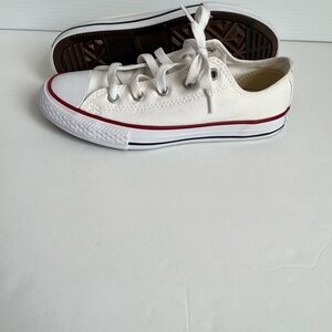 Kids White Canvas Sneakers
